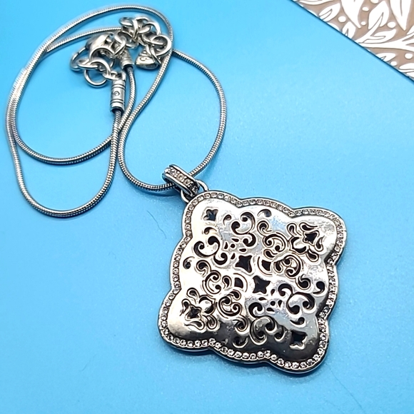 Brighton $78 "FORTUNA" Reversible Pendant w Swarovski Crystal Trim π - Picture 6 of 10